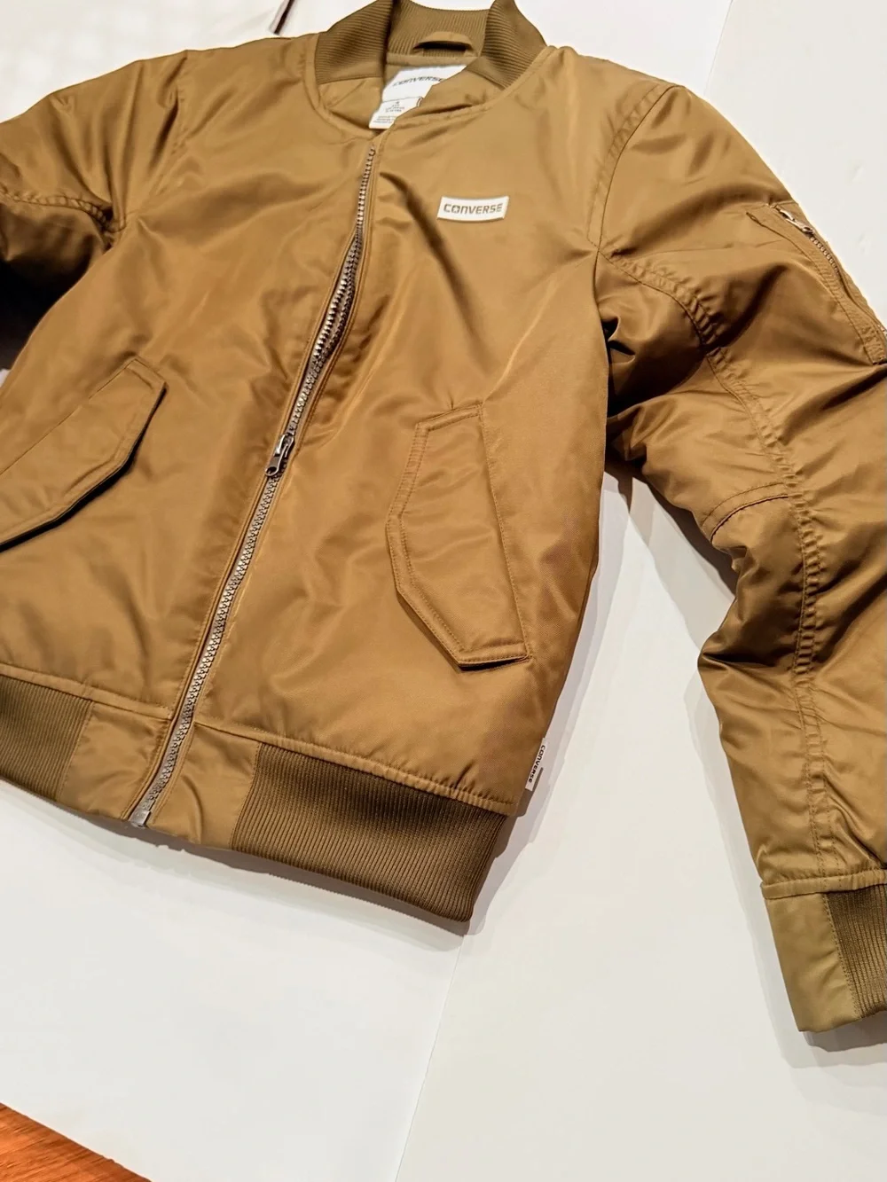 Converse Olive Green Kids Bomber Jacket